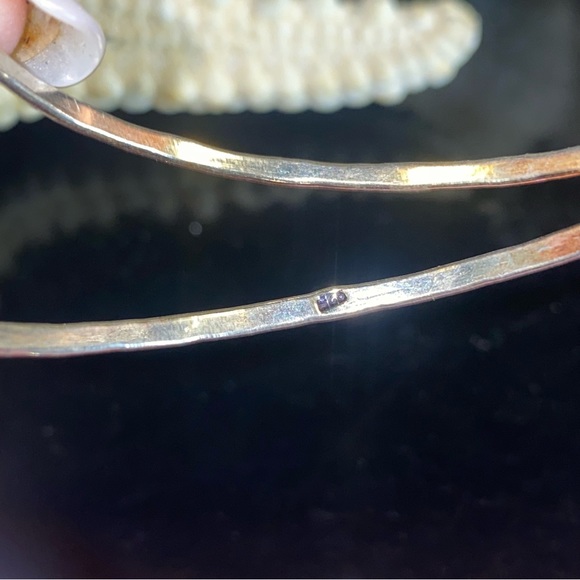 Sale - Copper Turquoise Natural Gemstone handcrafted cuff - Picture 3 of 7